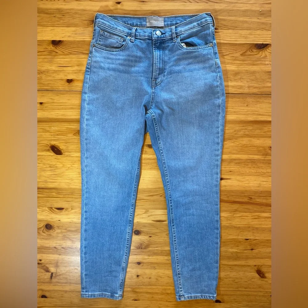 Everlane High Rise Classic Ankle Jean Vintage Light Wash Blue Size 30